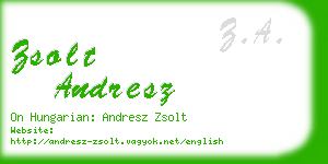 zsolt andresz business card